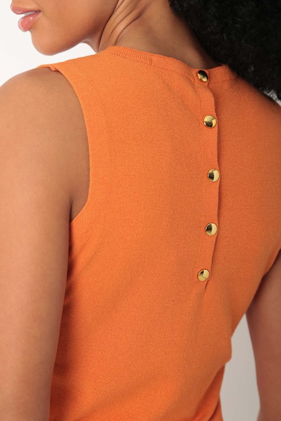 Blusa fio de viscose laranja