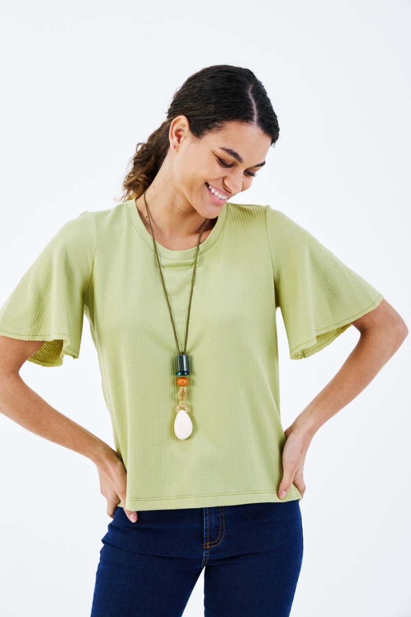 Blusa verde online pistache