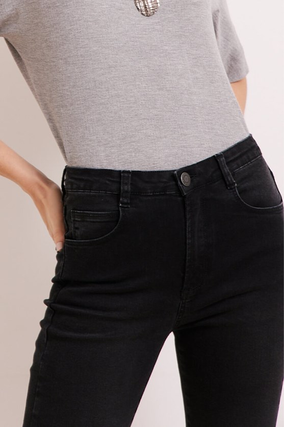 Calça jeans slim black preto