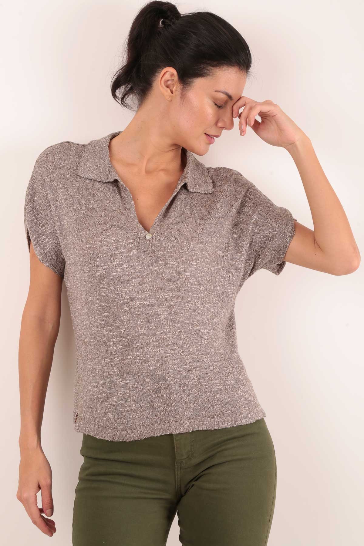 blusa tricot polo