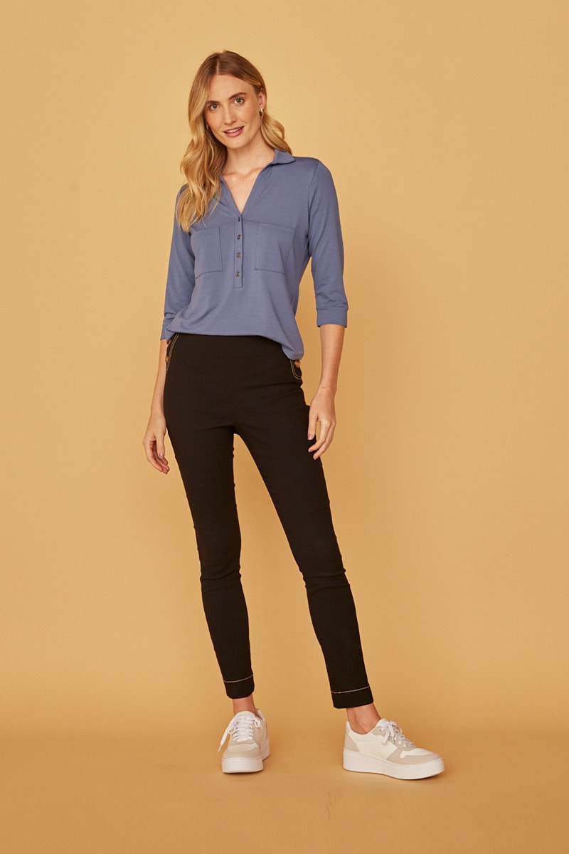 camisa azul oceano